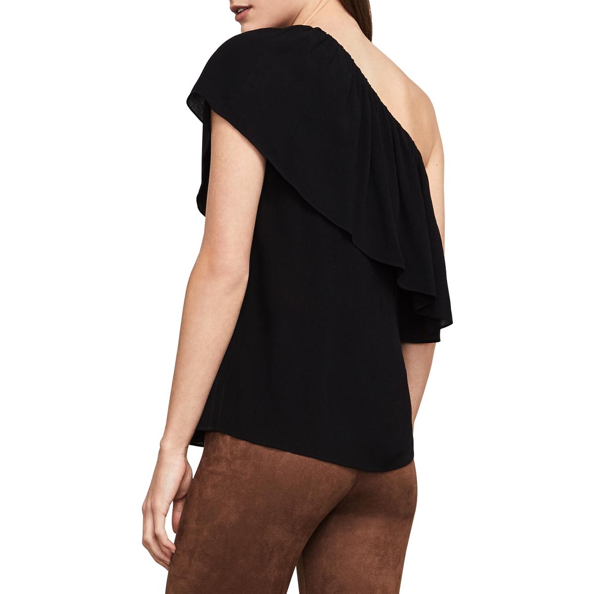 BCBG Max Azria Kamila Women/'s One Shoulder Ruffle Top