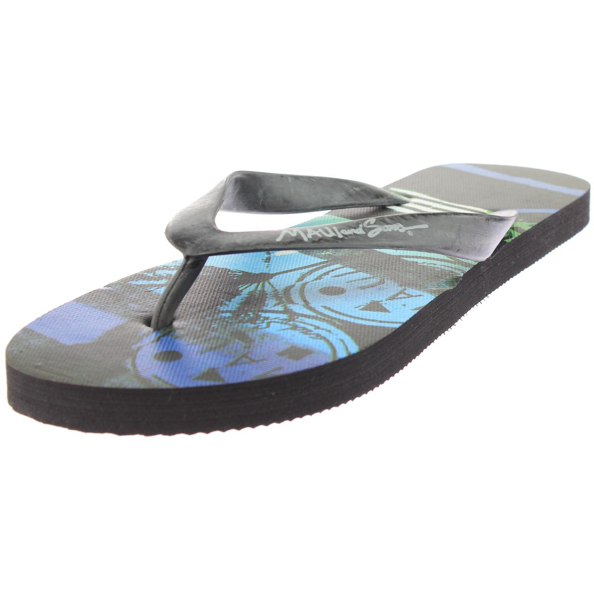 Maui and Sons 6946 Mens Graphic Slide FlipFlops Sandals