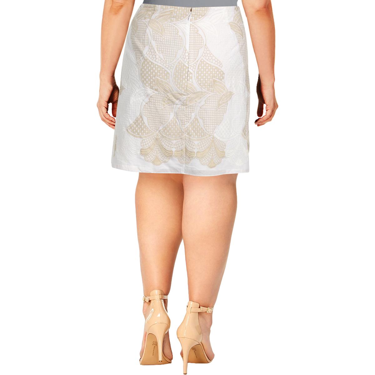 Le Gali Womens Daniellah Embroidered Above Knee Business A-Line Skirt BHFO 0346