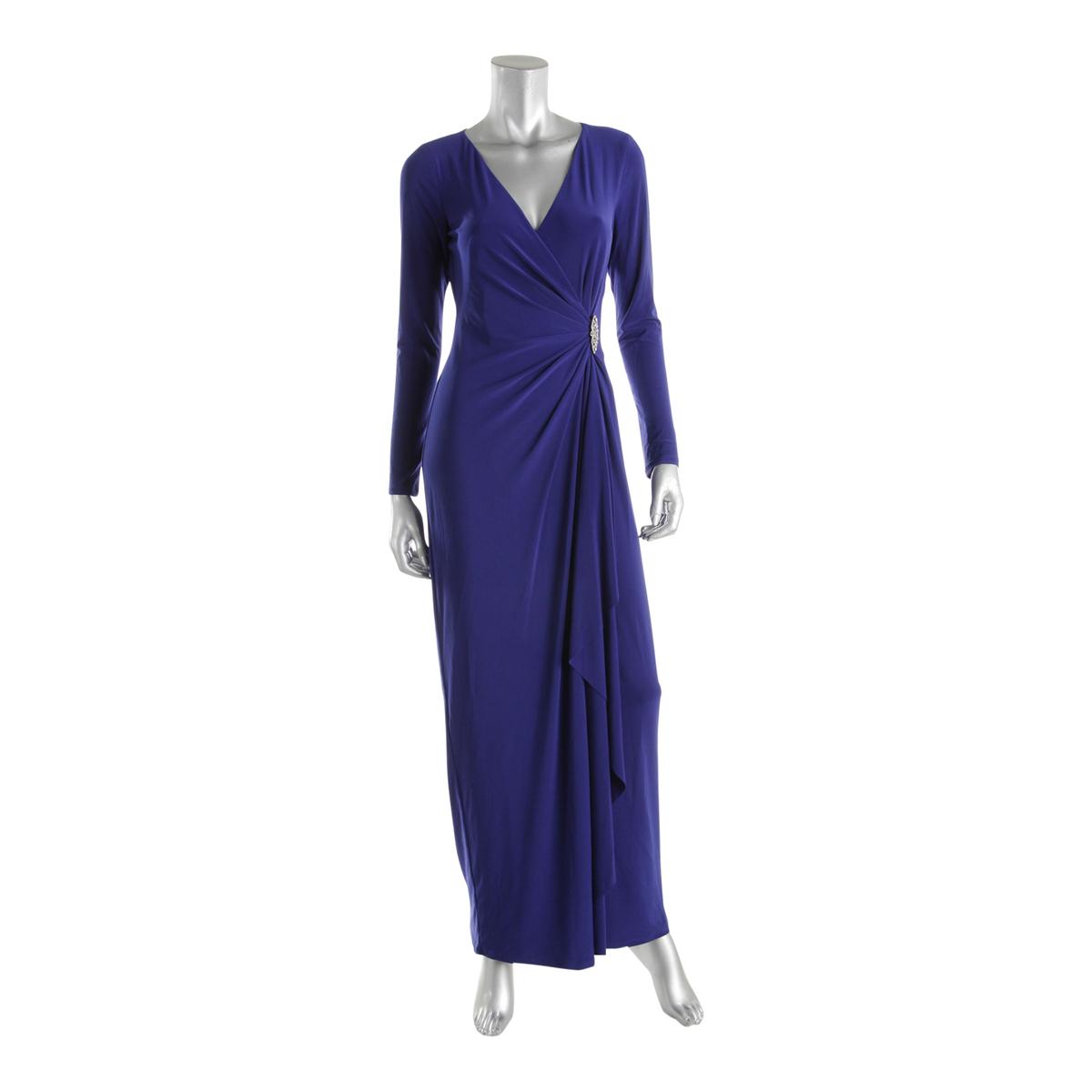 ralph 1181 womens embellished ruffled v neck evening dress bhfo ebay ralph 1181 womens embellished ruffled v neck evening dress bhfo ebay