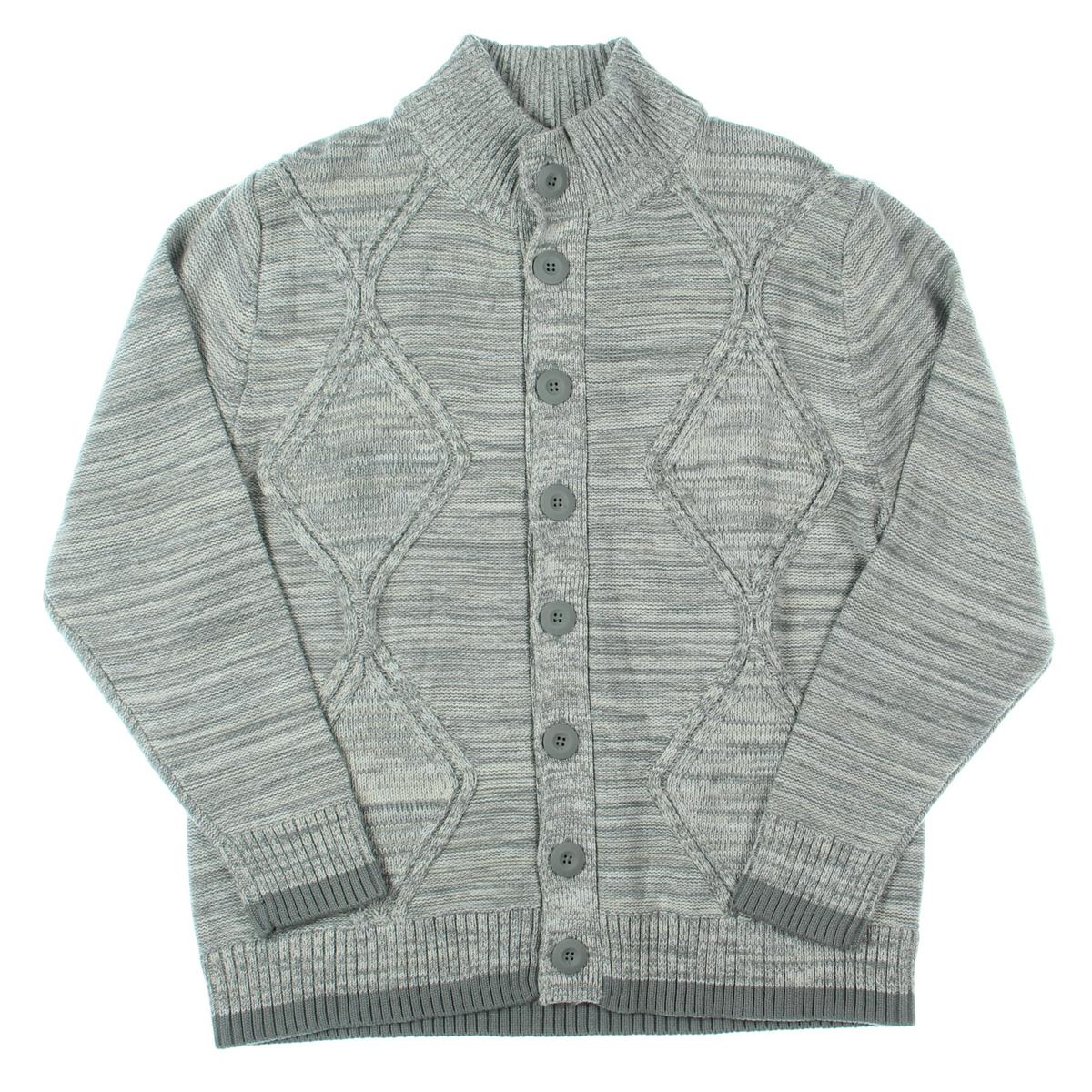 mens button down cable knit sweater