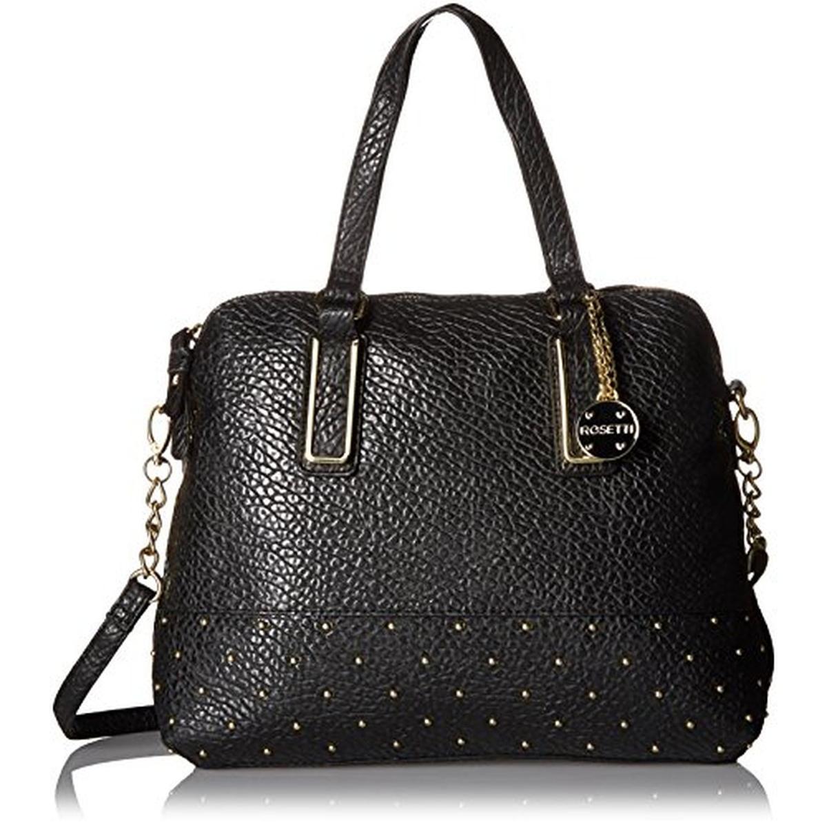 Rosetti 4349 Womens Polly Black Faux Leather Crossbody Handbag Purse Large BHFO