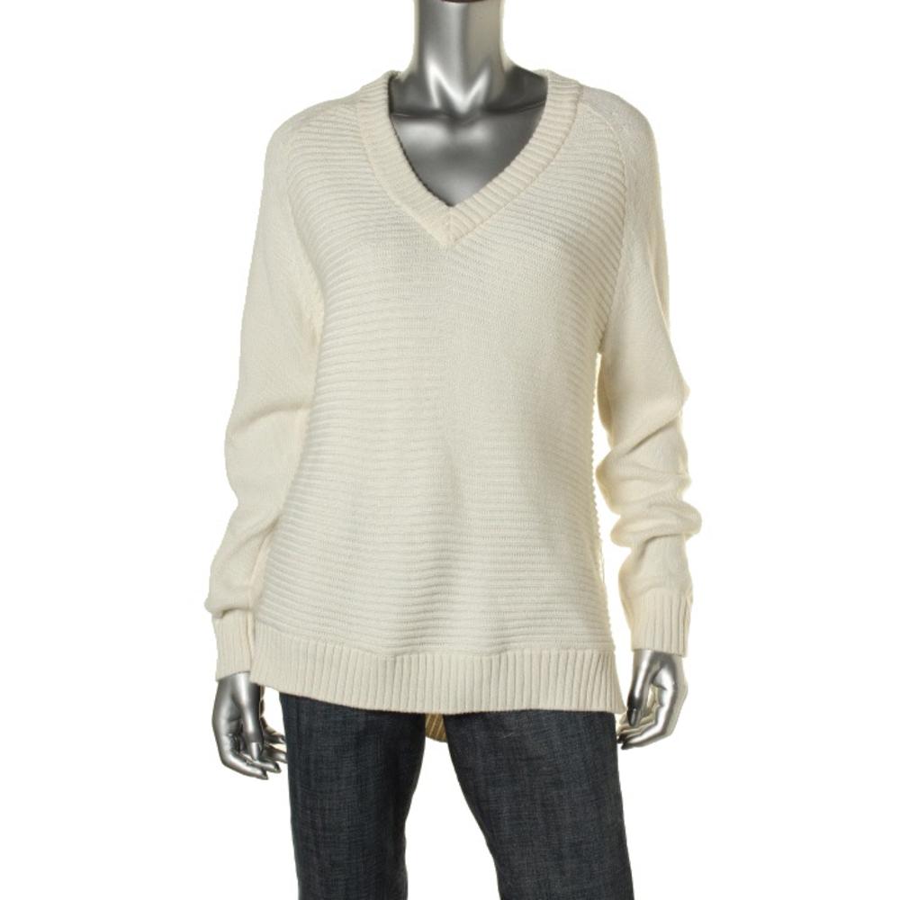 Michael Michael Kors 9073 Womens Ribbed Knit V Neck Tunic Sweater TOP