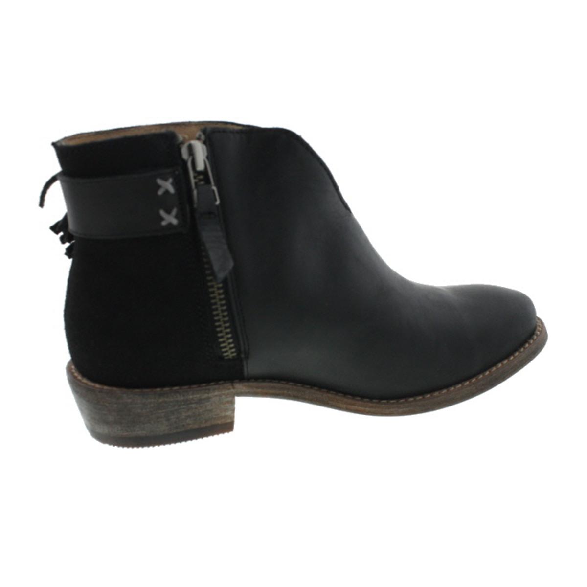 Koolaburra 5429 Womens Dallas Leather Fringe Western Ankle Boots Shoes