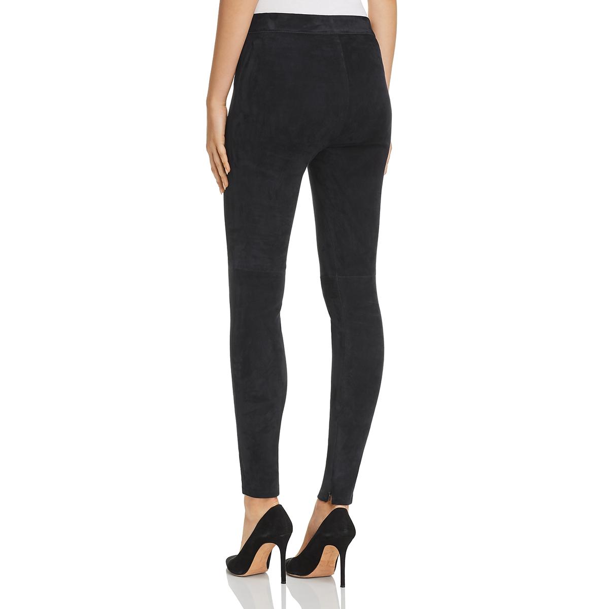 Elie Tahari Womens Roxanna Suede Skinny High Rise Leggings BHFO 0507