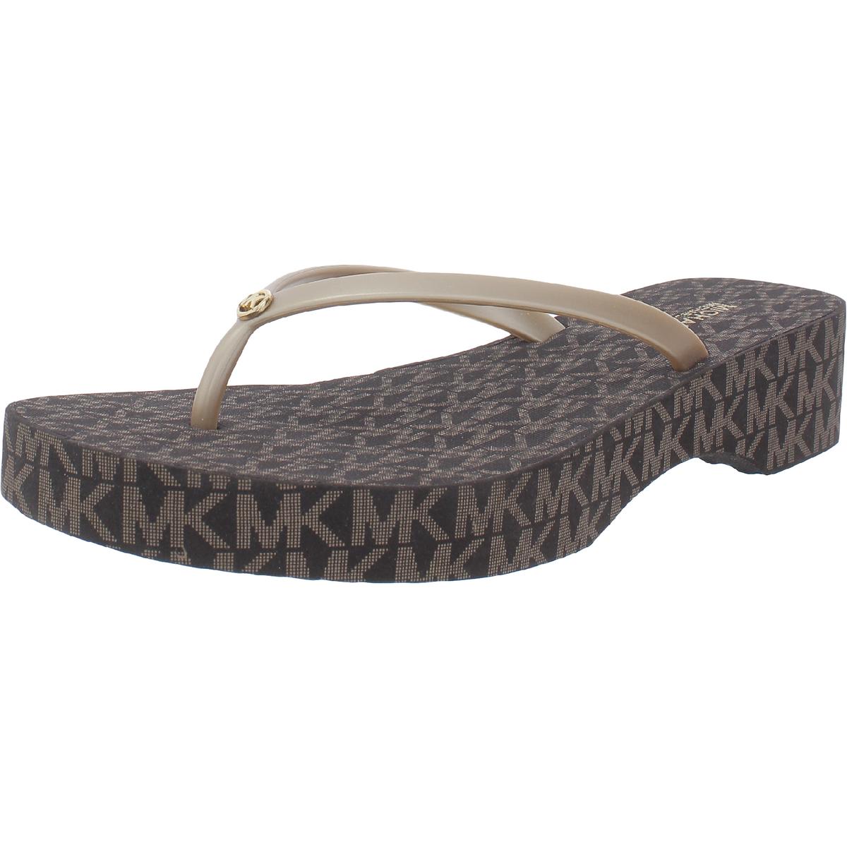 Michael Kors Lilo Womens Flatform Flat FlipFlops