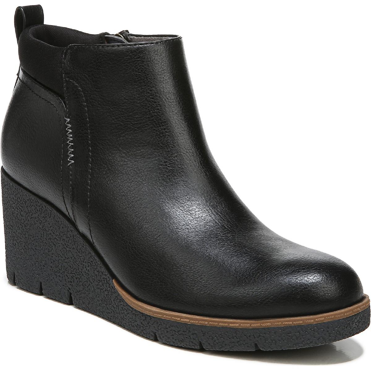 Dr Scholls Berklie Womens Faux Suede Wedge Ankle Boots