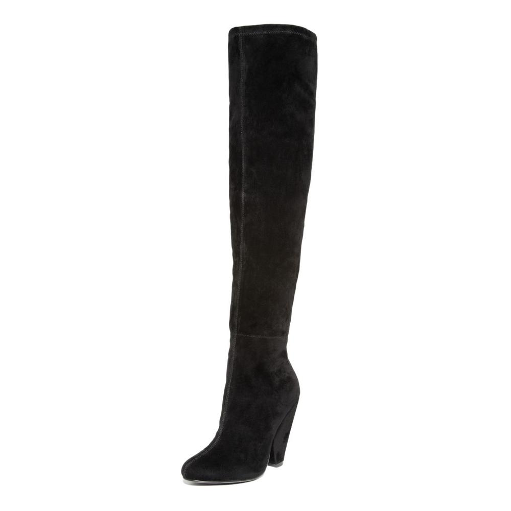 Steve-Madden-NEW-Brewster-Black-Faux-Suede-Over-The-Knee-Boots-Shoes-6 ...