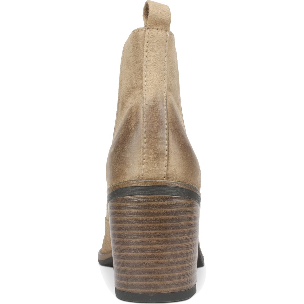 White Mountain Womens Destiny Faux Suede Ankle Round Toe Booties Shoes BHFO 0298