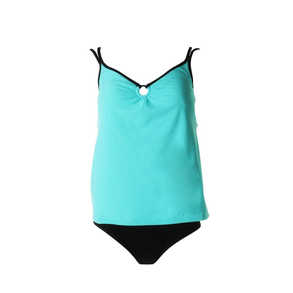 Mainstream 0070 Womens O Ring Full Coverage Tankini Swimsuit Set BHFO