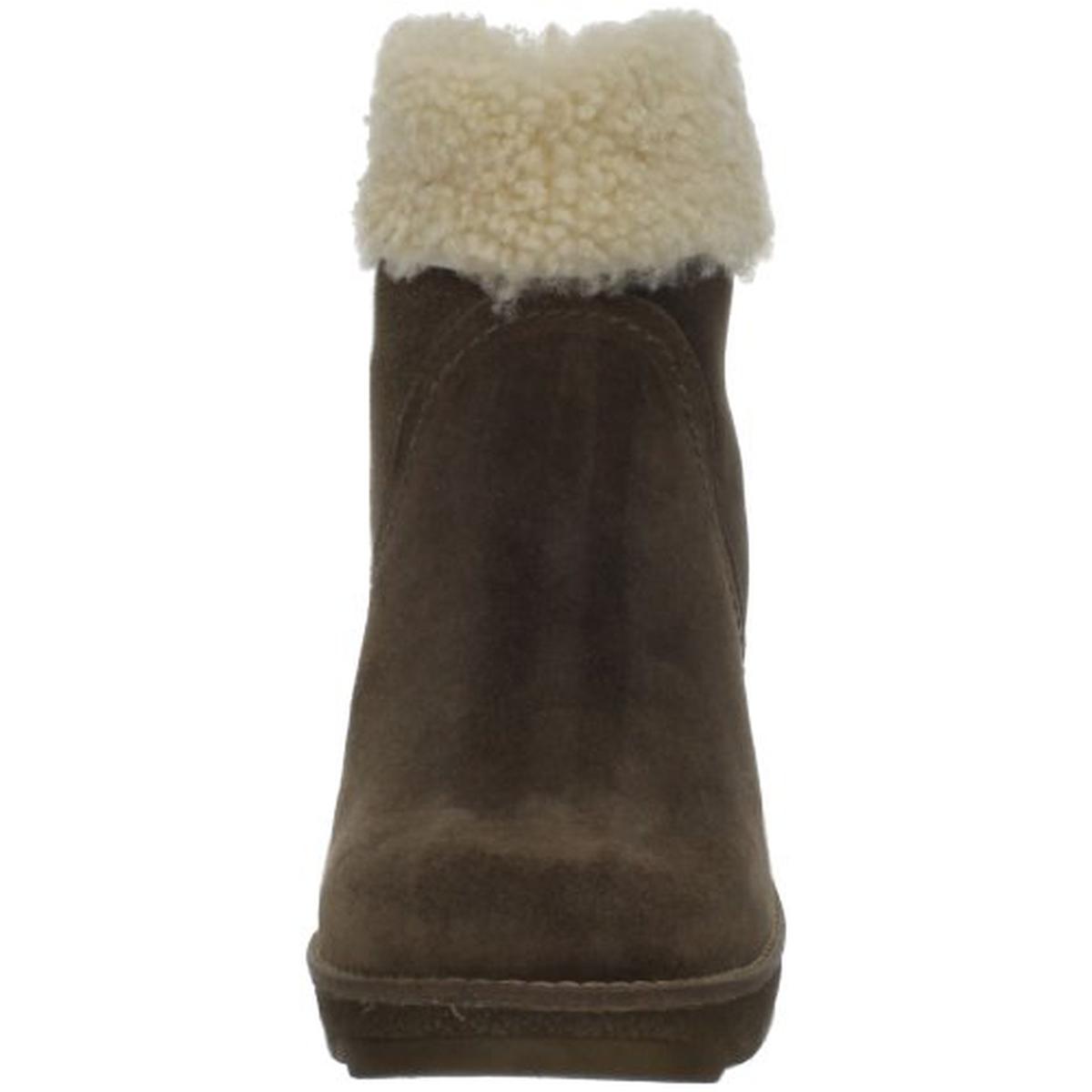 La Canadienne 6560 Womens Vicky Suede Ankle Waterproof Wedge Boots