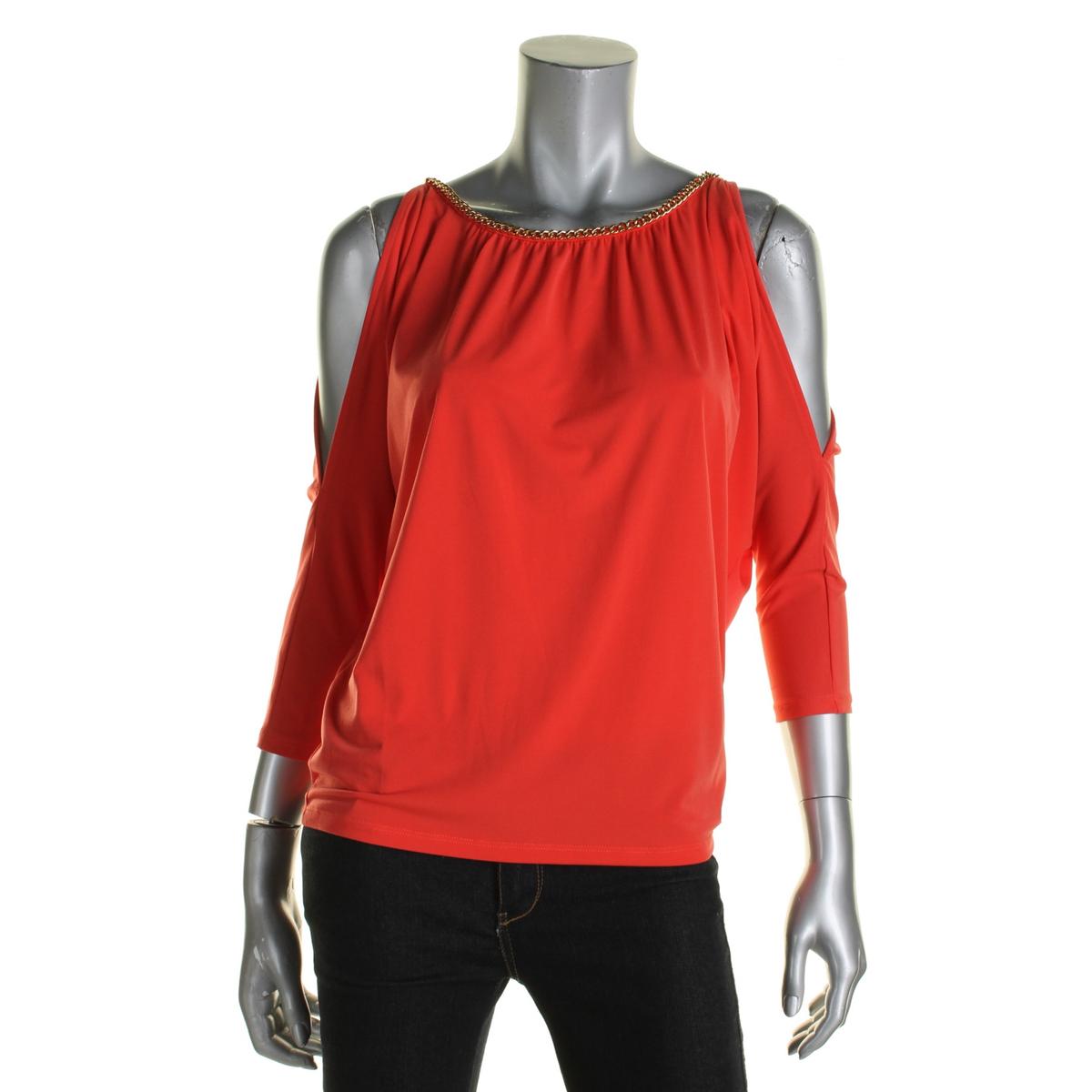 michael kors orange blouse