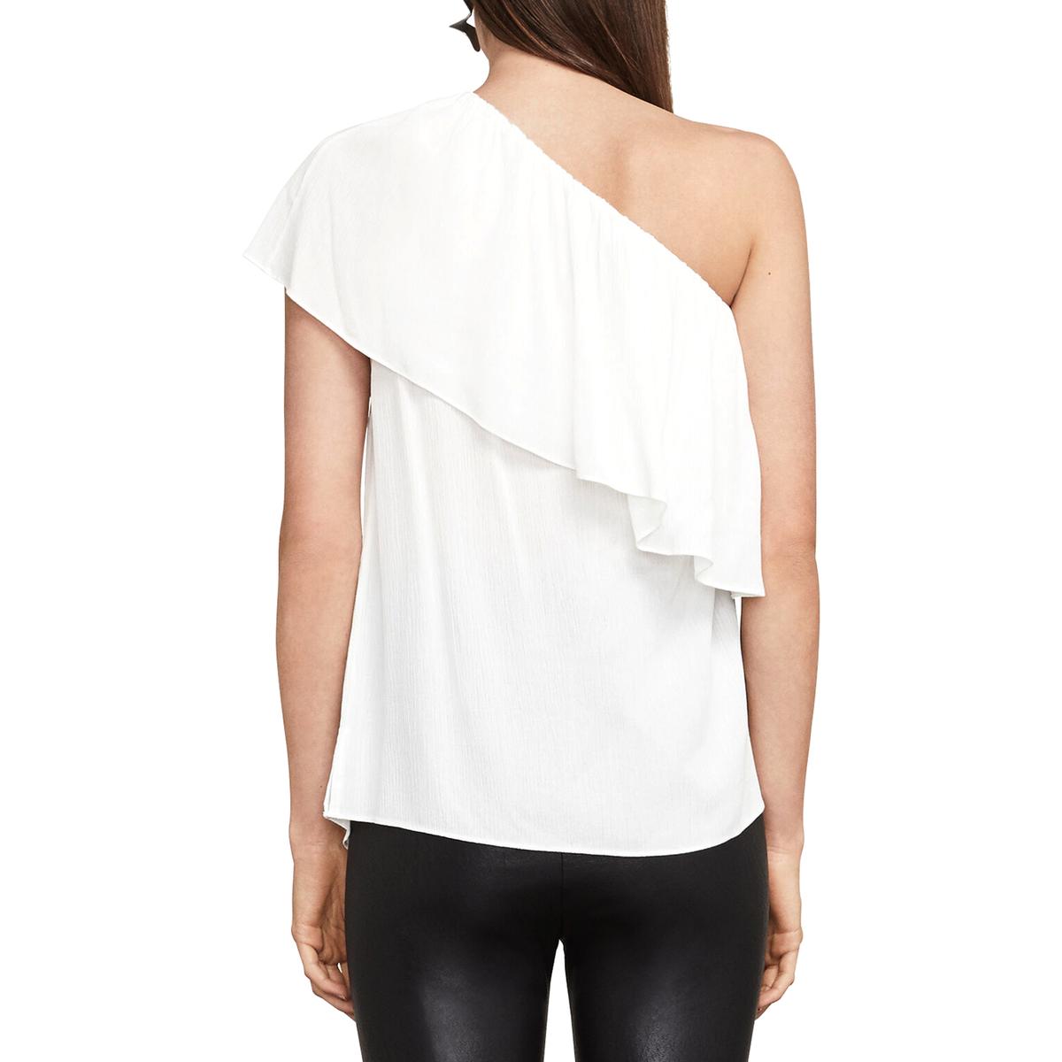 BCBG Max Azria Kamila Women/'s One Shoulder Ruffle Top