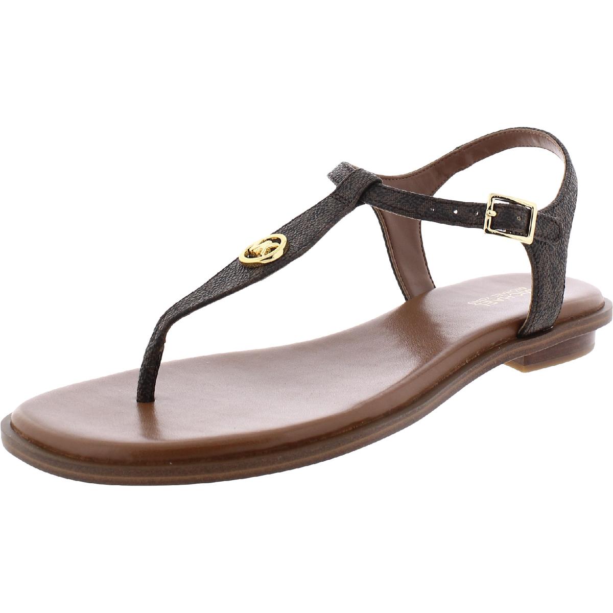 michael michael kors mallory leather thong sandals