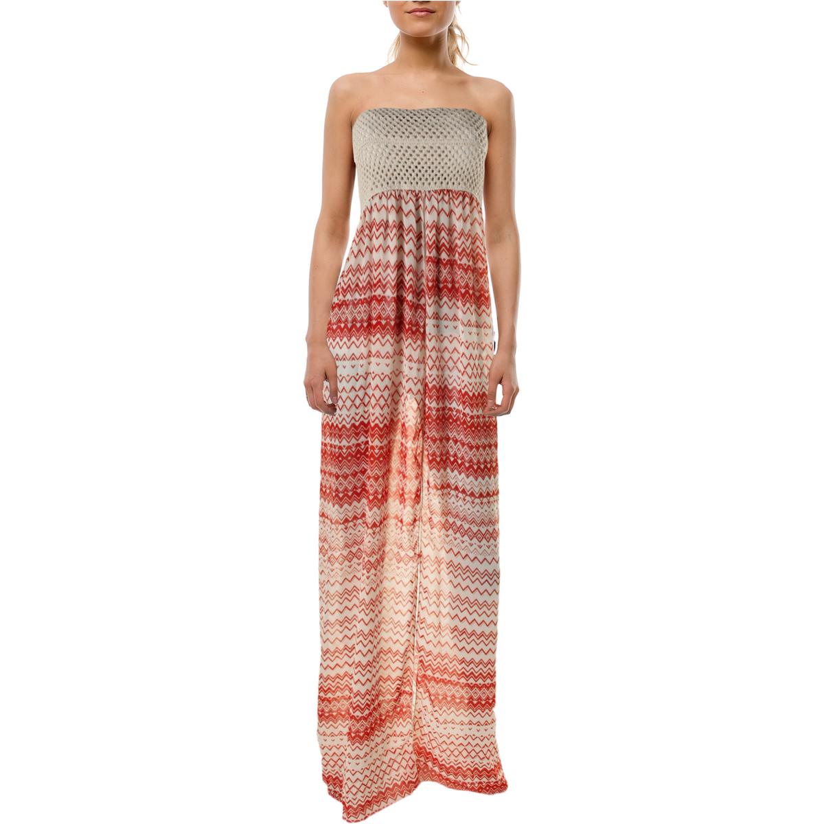 Elan 3584 Womens Maxi Strapless Crochet Dress Swim Cover-Up BHFO | eBay