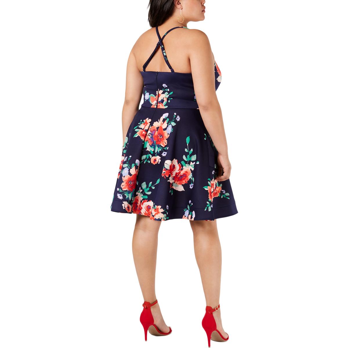 Sequin Hearts Womens Floral Tiered Cocktail Party Dress Juniors BHFO 4083