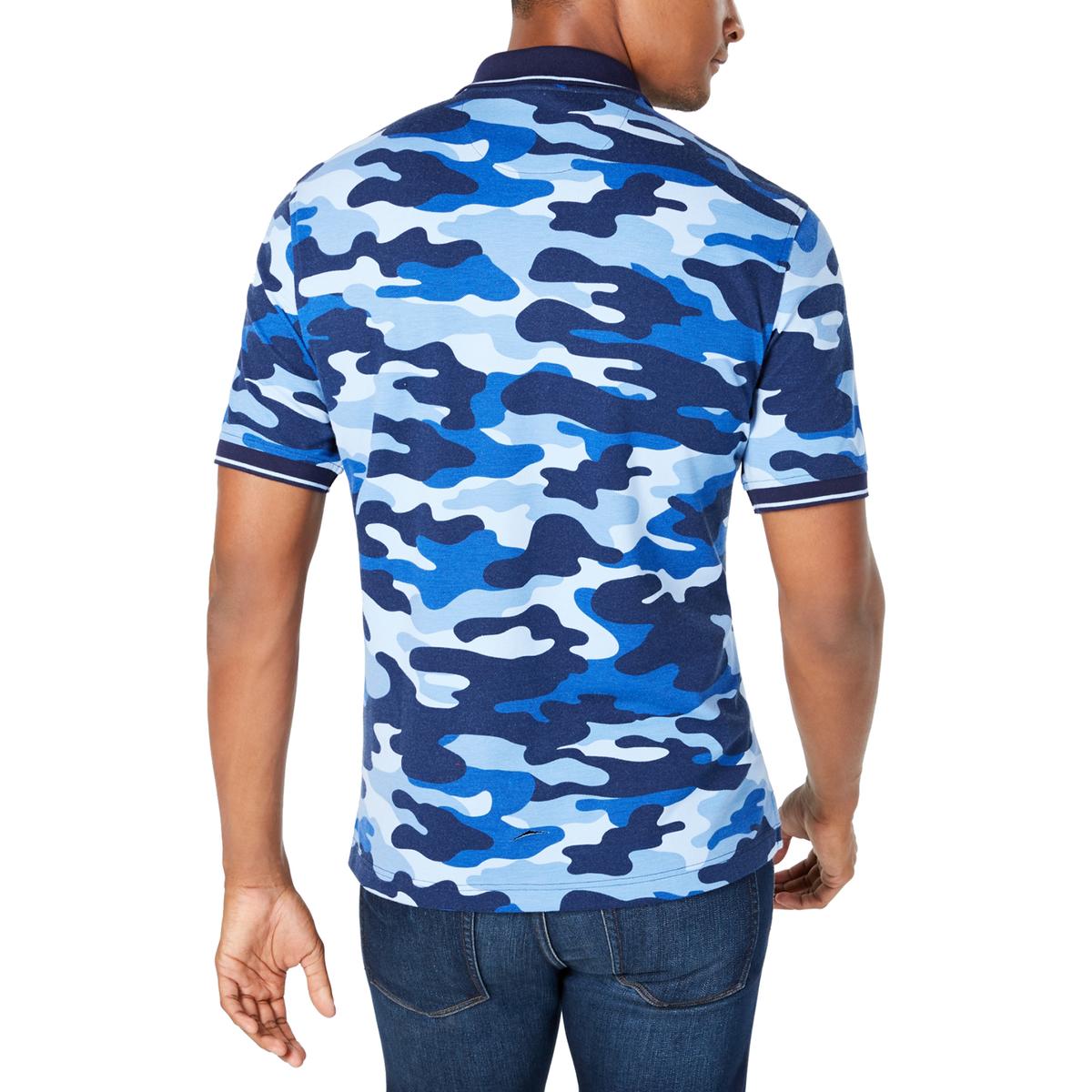 Club Room Mens Camouflage Short Sleeve Collar Polo Shirt BHFO 5006