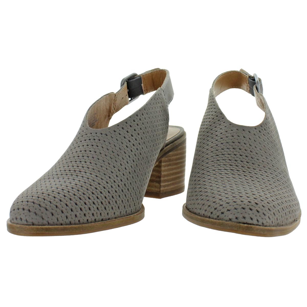 Lucky Brand Women/'s Lideton Nubuck Slingback Block Heeled Sandal