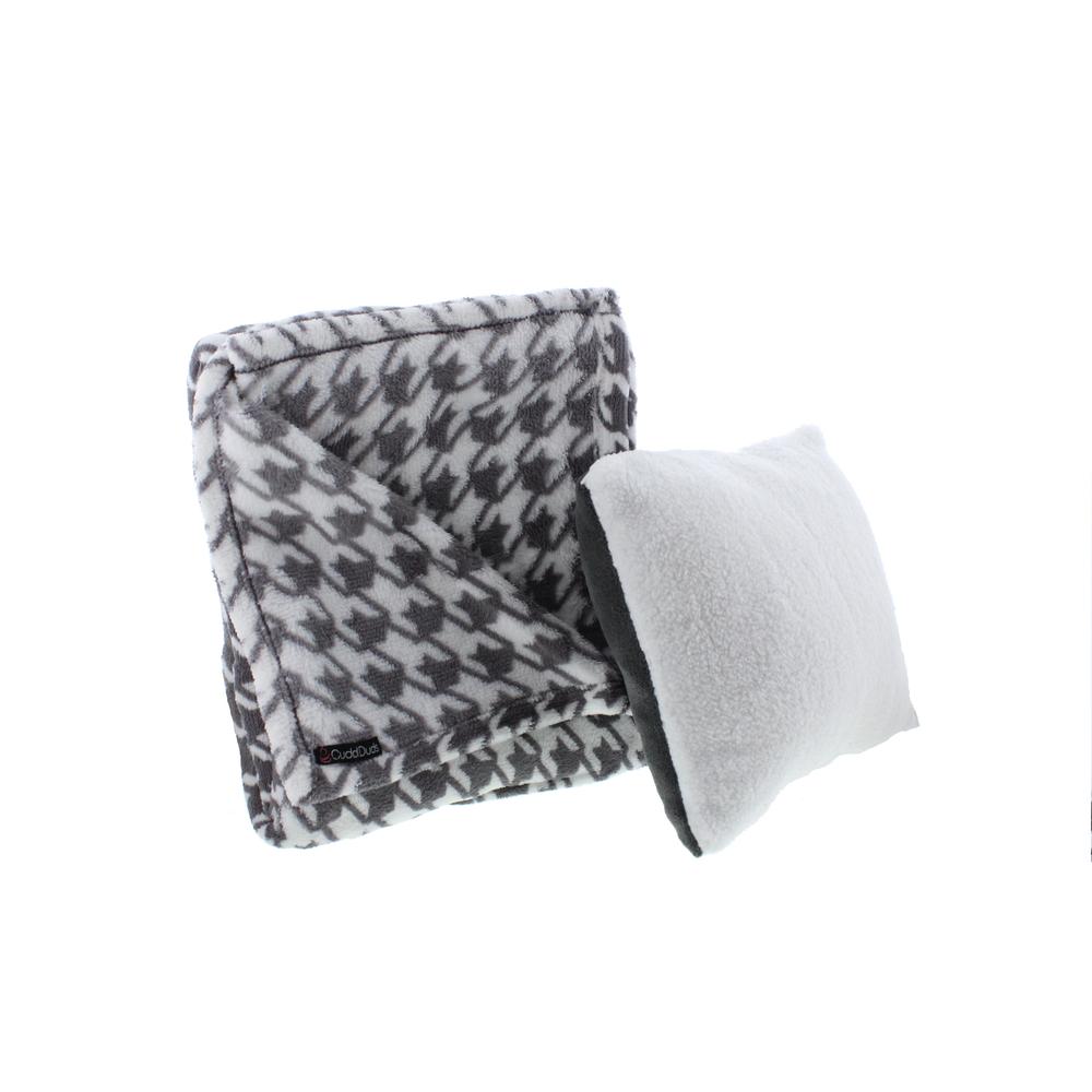 Cuddl Duds 9648 New Gray Plush Houndstooth Throw Pillow Set Bedding BHFO eBay