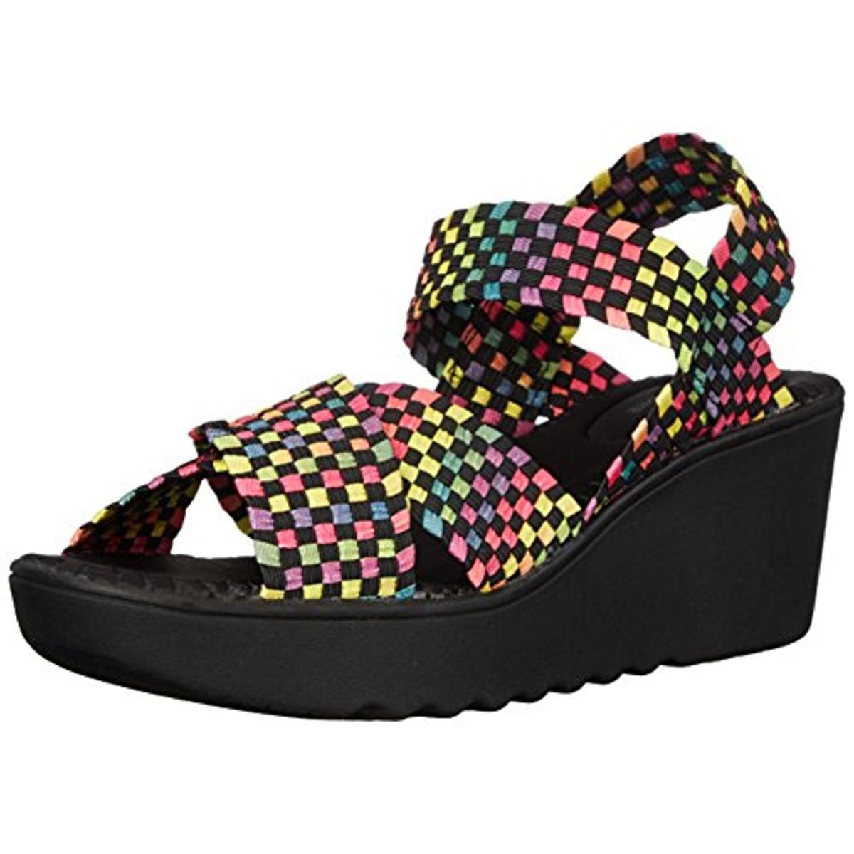 basket weave platform sandals