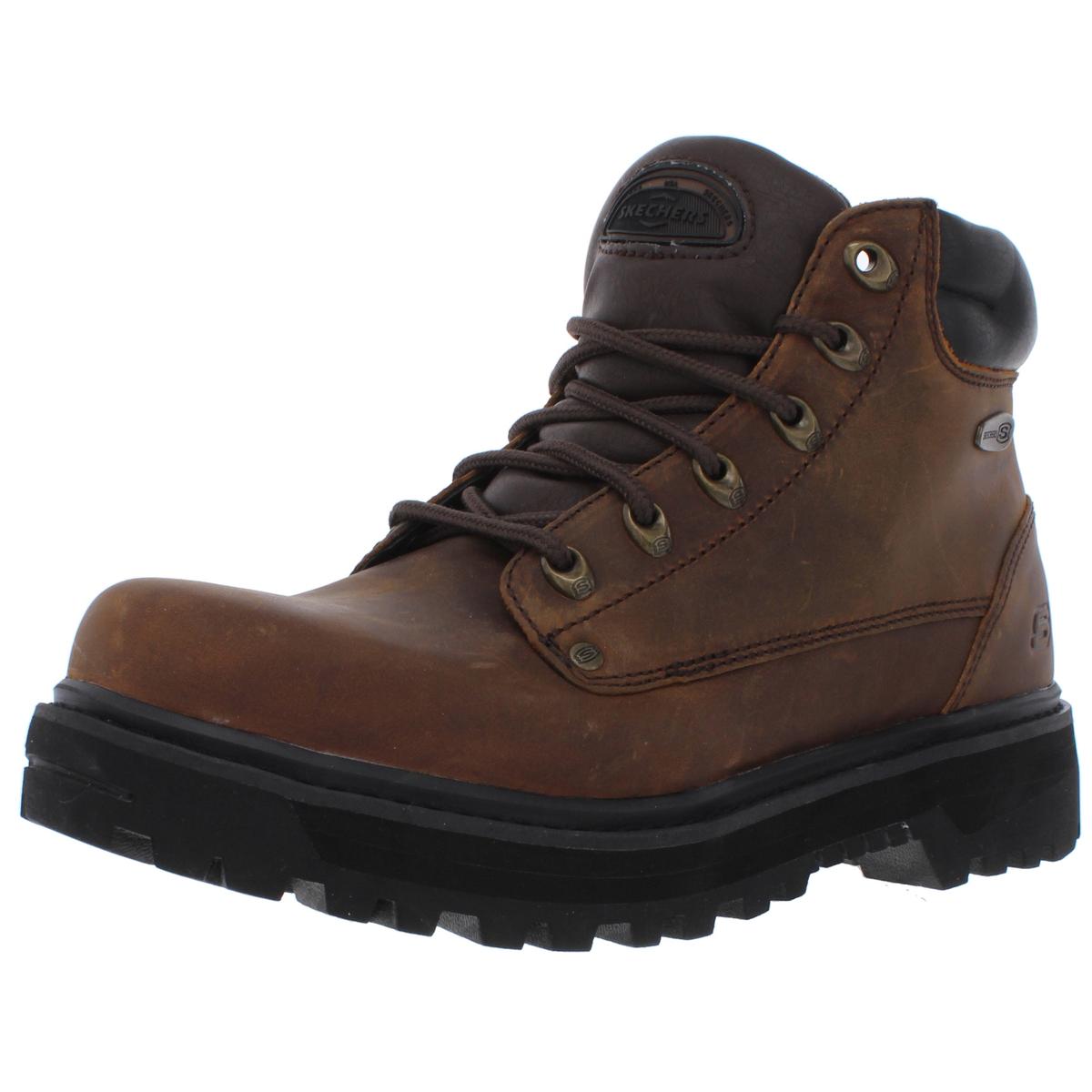 Skechers Pilot Mens Leather Utility Work Boots
