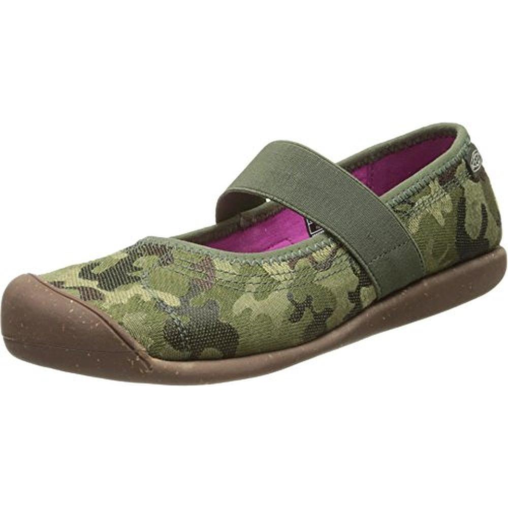 KEEN 9048 NEW Womens Sienna Mj Green Canvas Camouflage Mary Janes Shoes