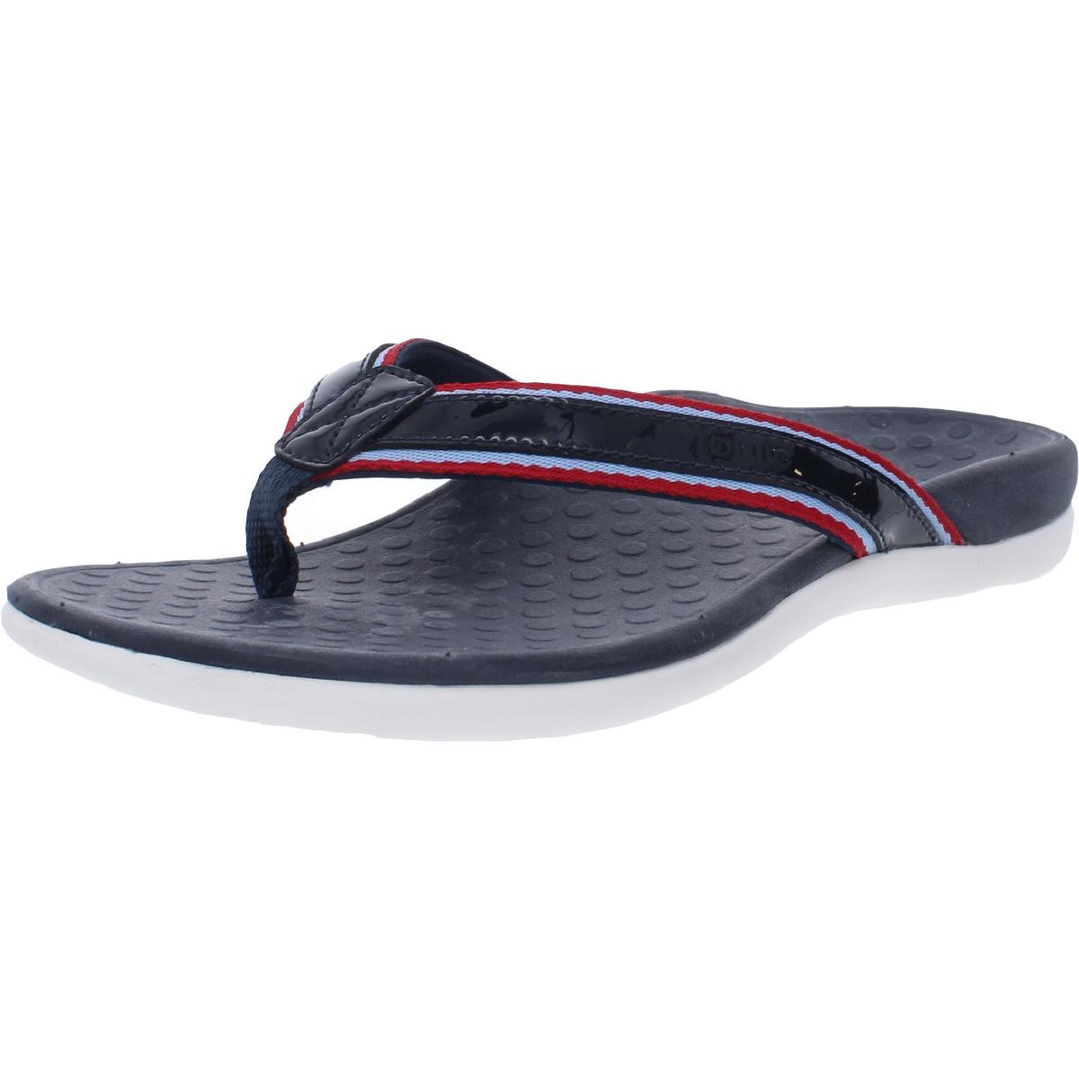 womens patent leather flip flops