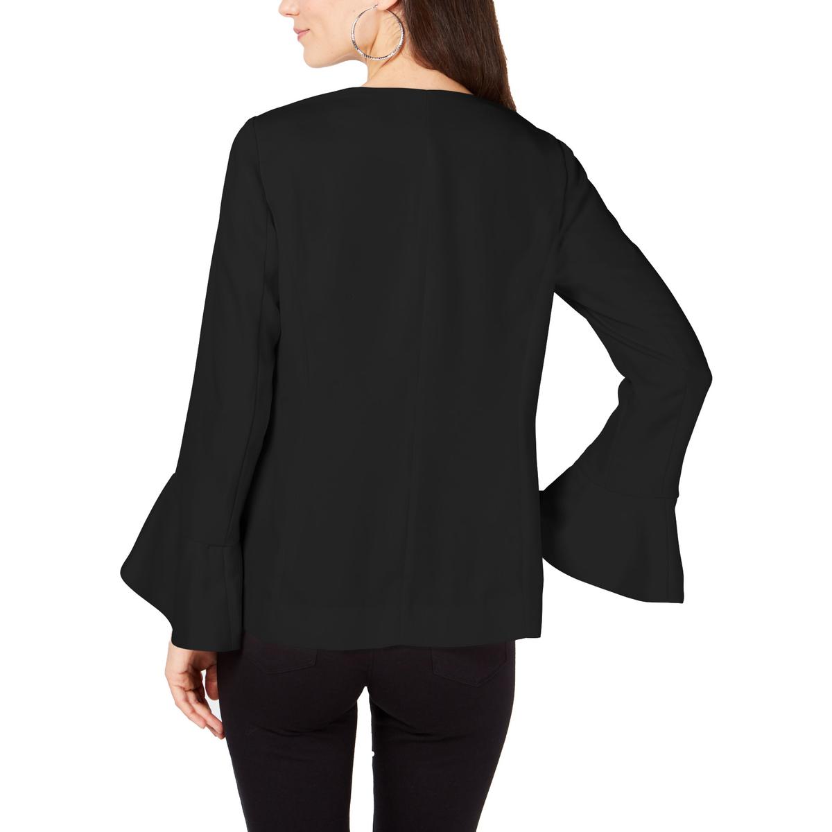 Alfani Womens Open Front Flutter Sleeves Officewear Jacket Blazer BHFO 1364