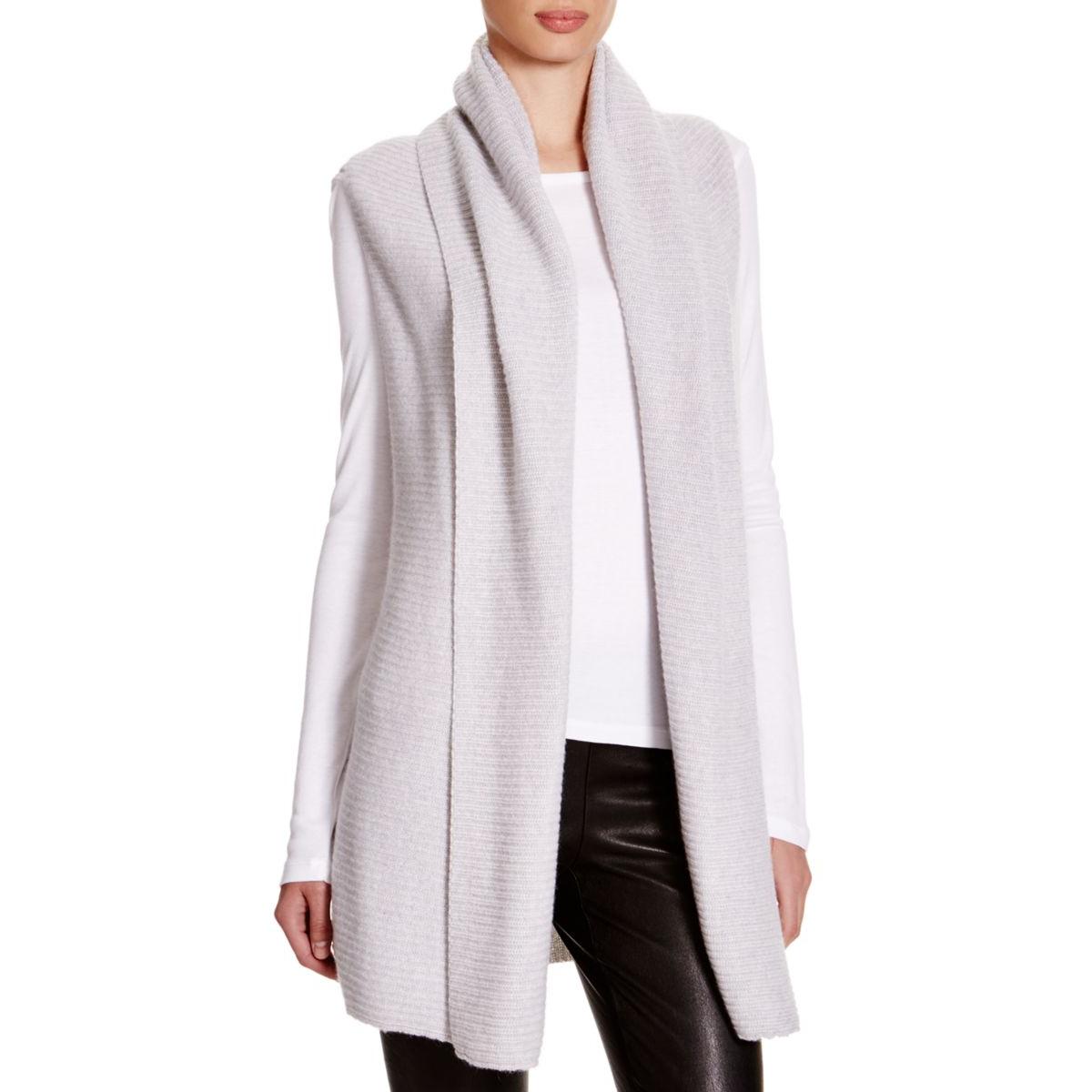 Private Label 2971 Womens Ribbed Knit Drapey Open Front Sweater Vest