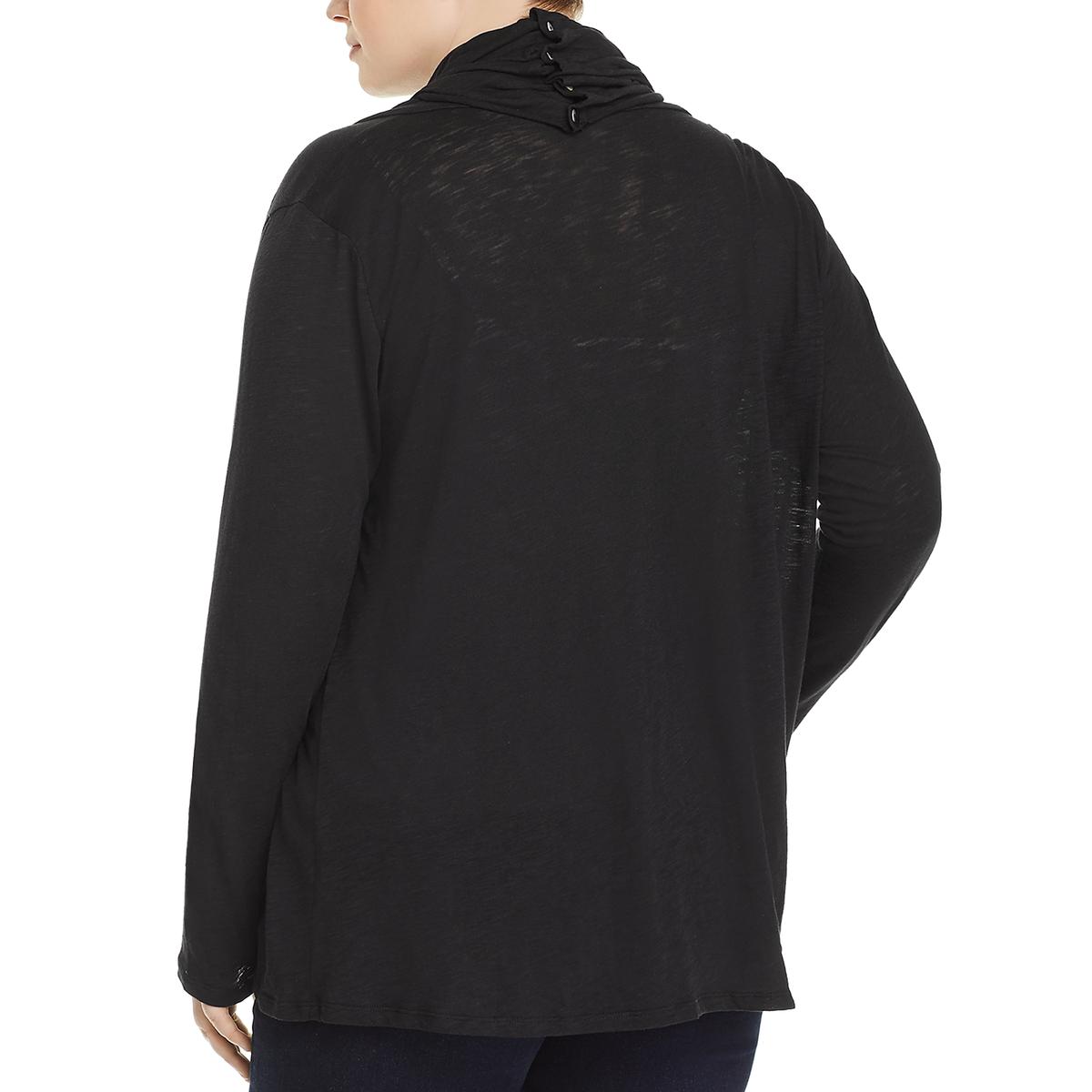 Elan Women/'s Plus Size Two-Way Open Front Cardigan Sweater