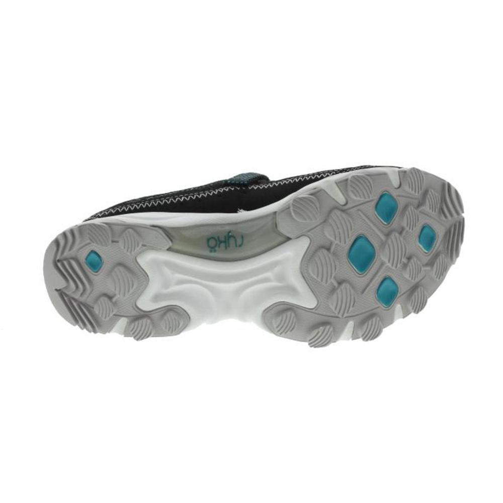 RYKA Womens Light Weight Outdoor Leather Trim Slides Athletic Mules