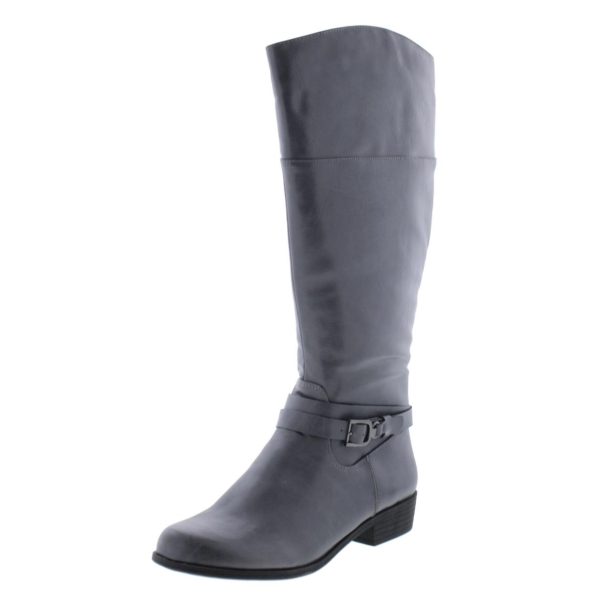 Natural Soul 3569 Womens Variant Gray Riding Boots Shoes 10 Medium (B,M