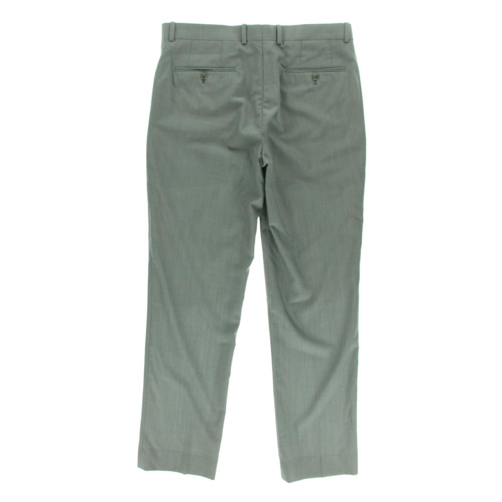 BAR III NEW Gray Wool Slim Fit Pattern Dress Pants Trousers 38/32 BHFO