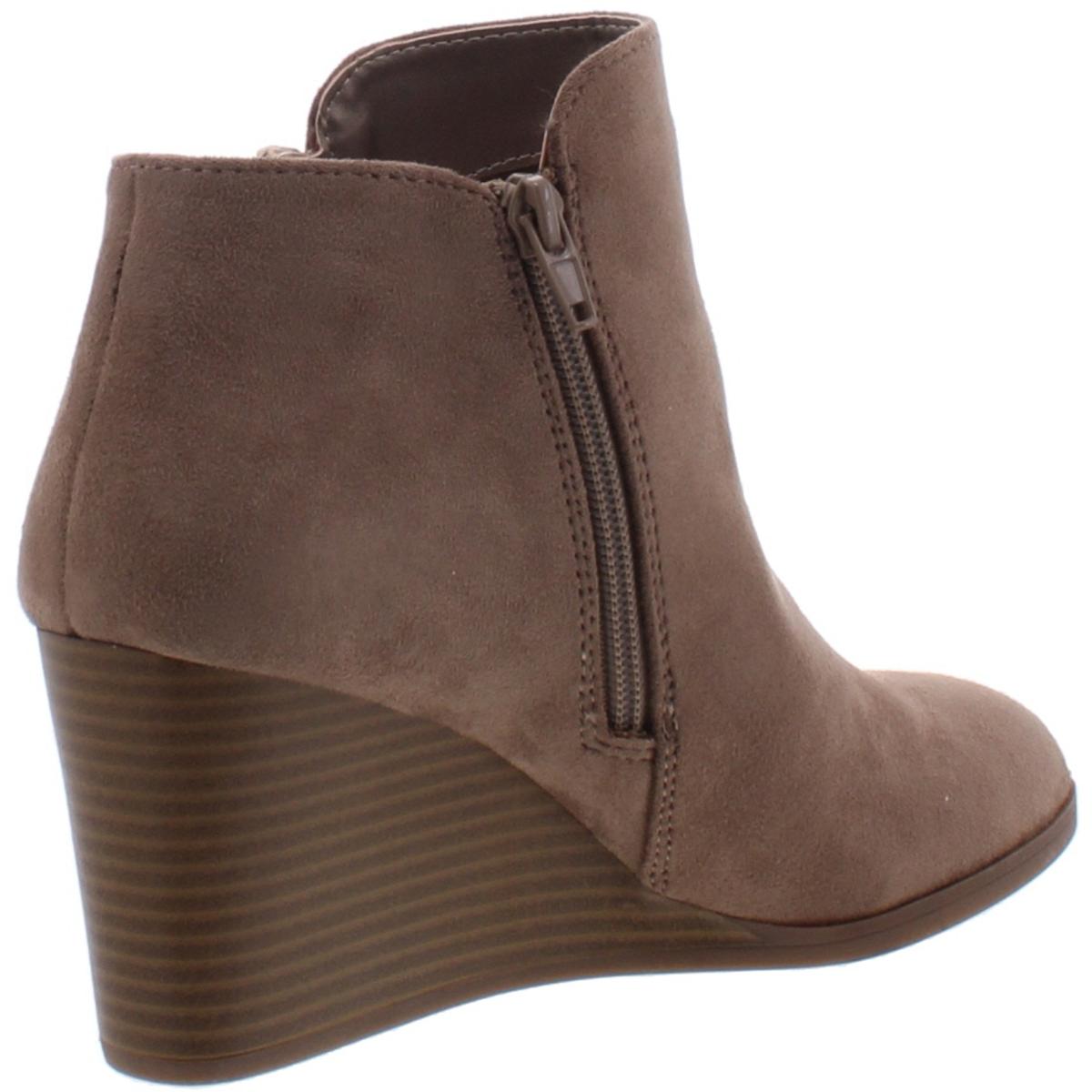 Style & Co Womens Wynonaa Ankle Round Toe Bootie Wedge Boots Shoes BHFO 1868