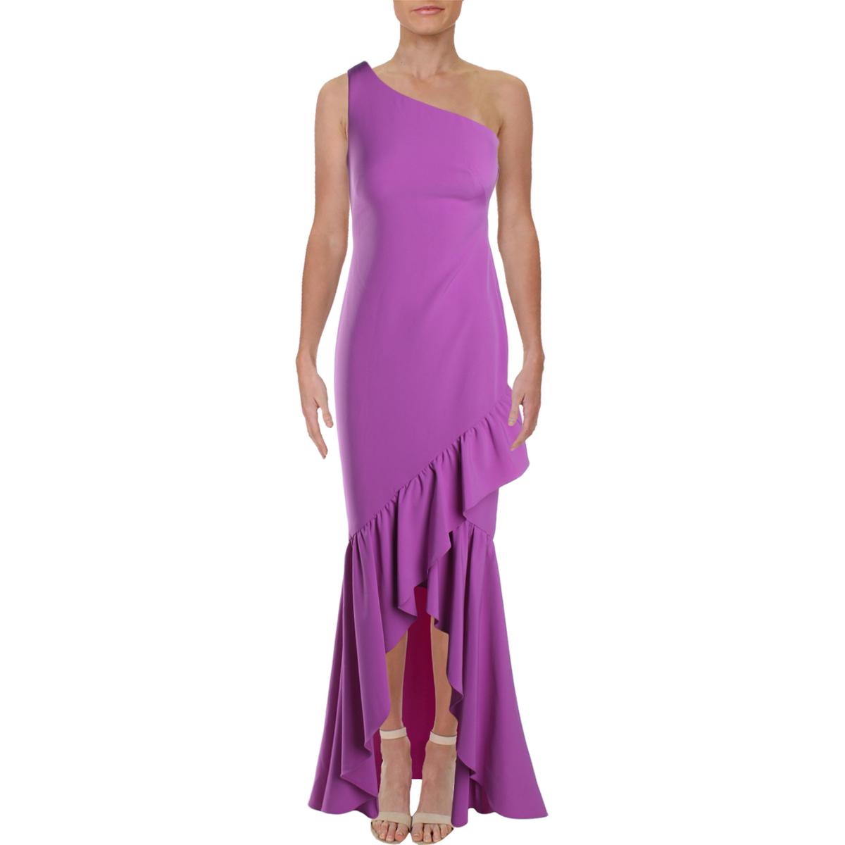 vince camuto ruffled gown