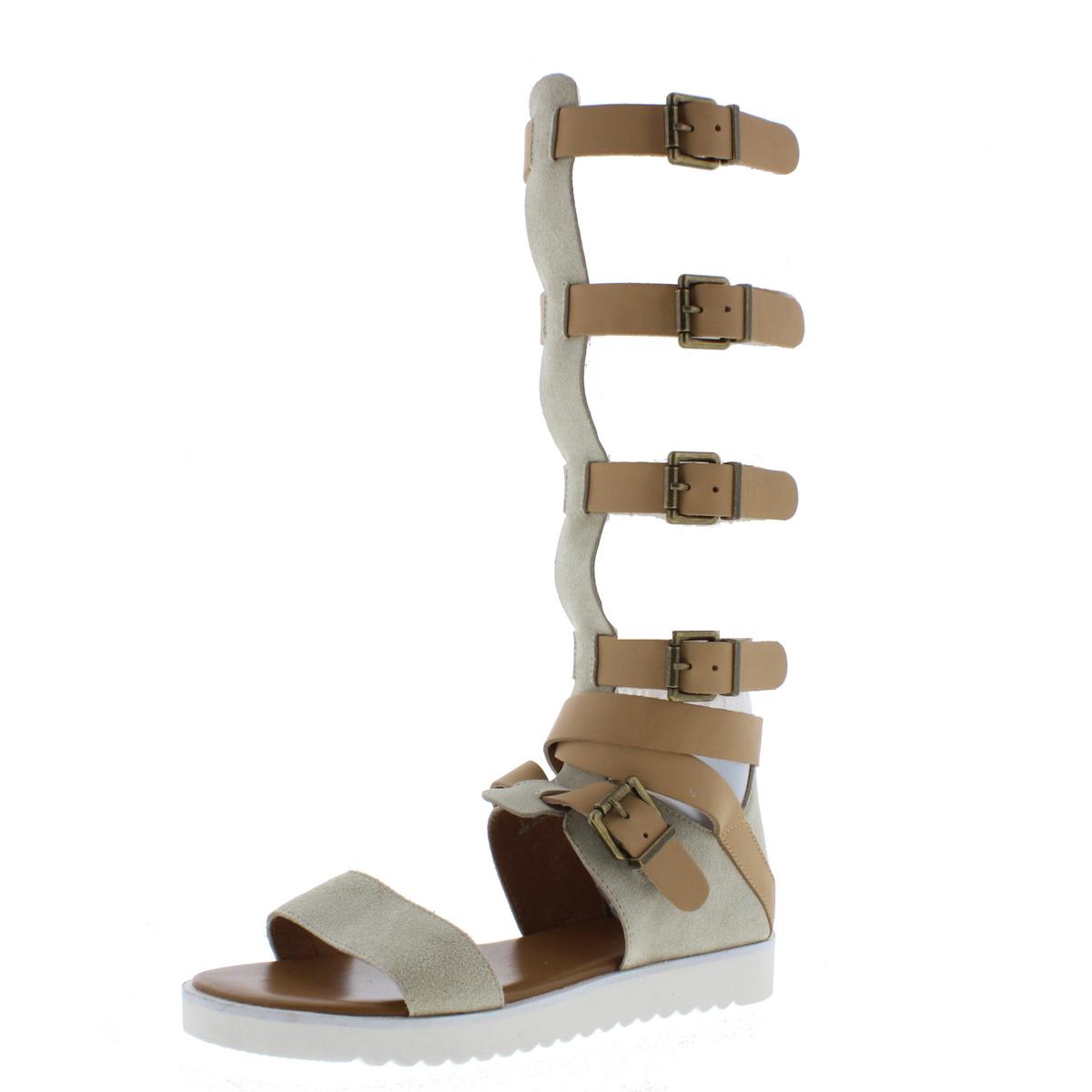 tall leather gladiator sandals