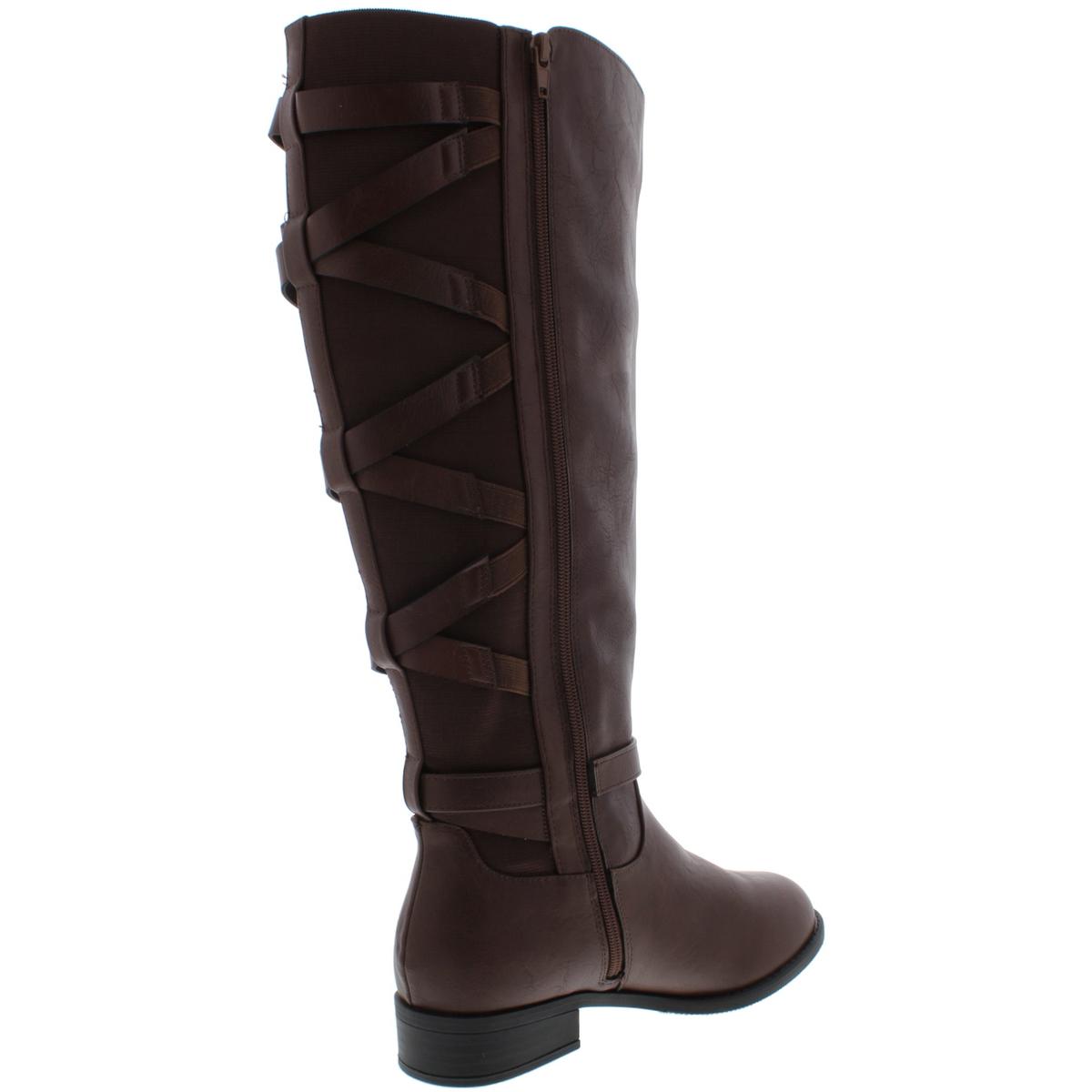 Thalia Sodi Womens Veronika Faux Leather Over-The-Knee Boots Shoes BHFO 4699
