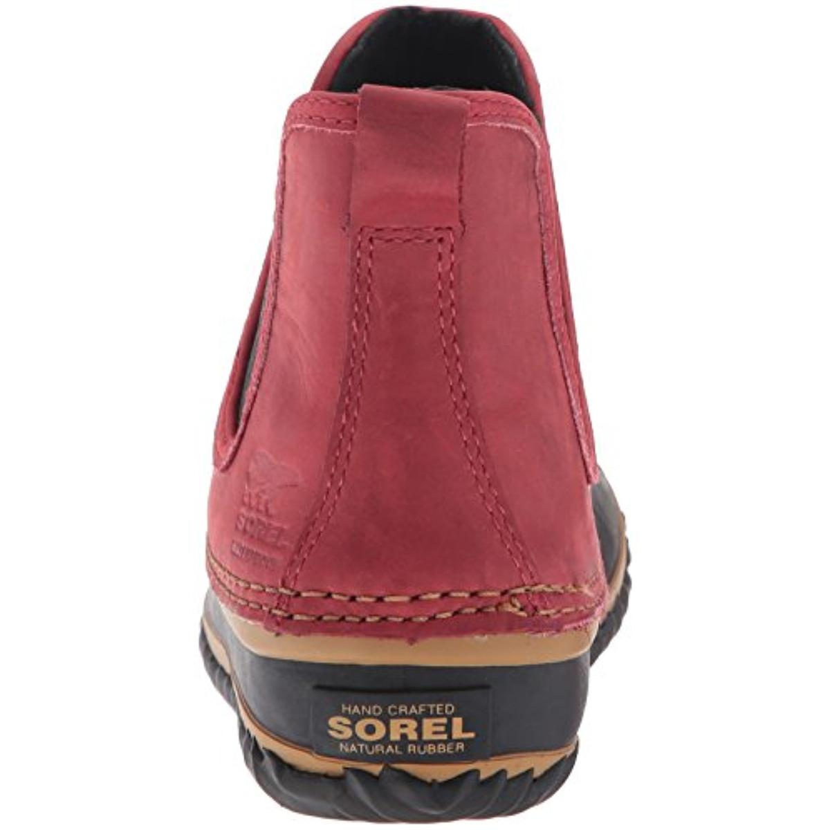 sorel women's out n about leather rain snow boot