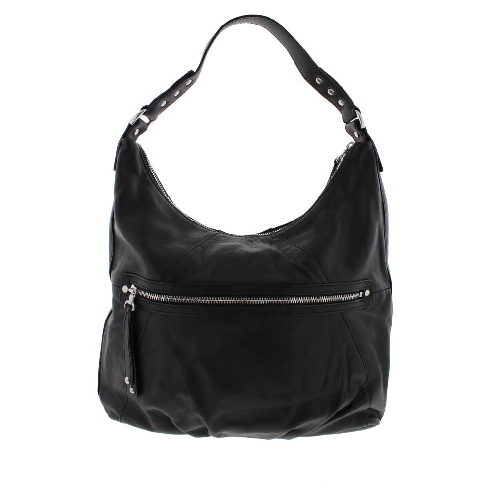 ROCCATELLA 4433 NEW Womens Black Leather Fringe Hobo Handbag Purse Large BHFO | eBay