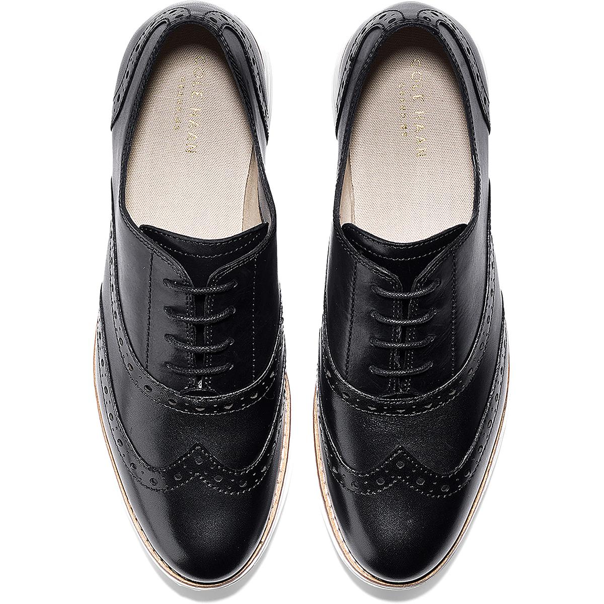 Cole Haan Womens Original Grand Black Oxfords Shoes 10.5 Medium (B,M