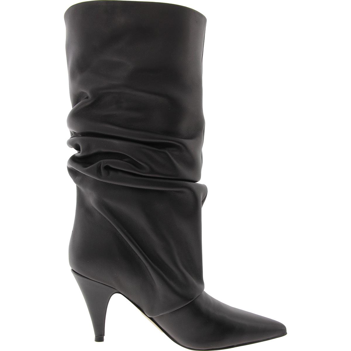 Nine West Womens Primer Leather Slouchy Pull On Mid-Calf Boots Shoes BHFO 8519 - Picture 5 of 9