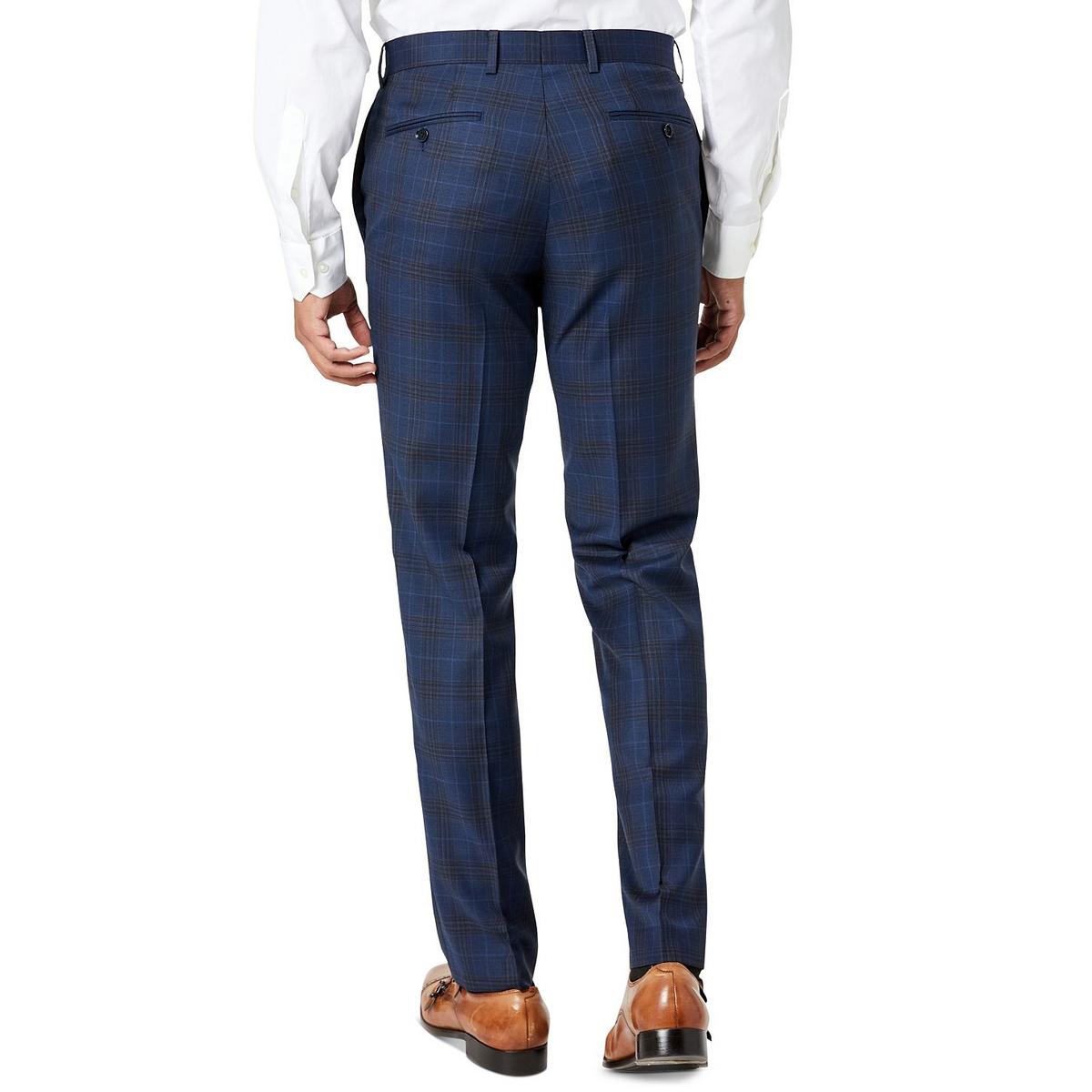 Tallia Mens Vane Wool Plaid Suit Separate Dress Pants Trousers BHFO 9745