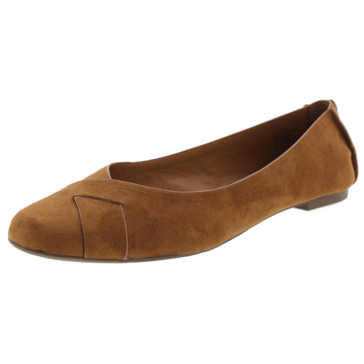 BC Footwear 1369 Womens Petite Brown Round Toe Flats Shoes 8.5 Medium ...