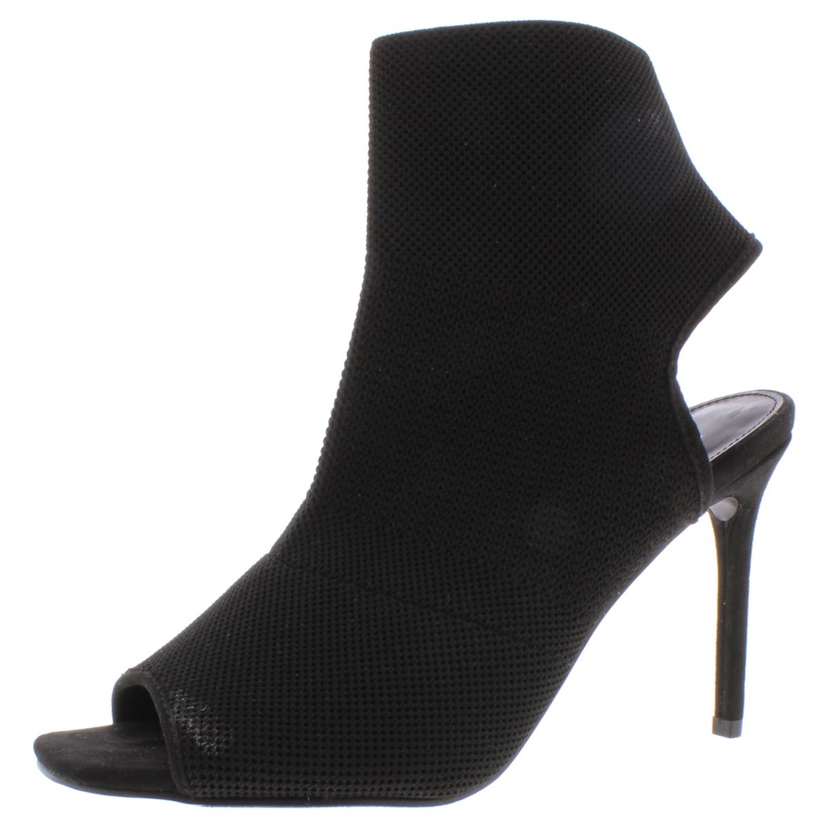 Bar III Womens Nilla Black Open Toe Booties Shoes 7.5 Medium (B,M) BHFO ...