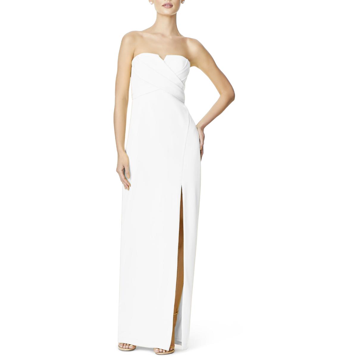 Aidan Mattox Women s Strapless Crepe Gown St. John s Institute