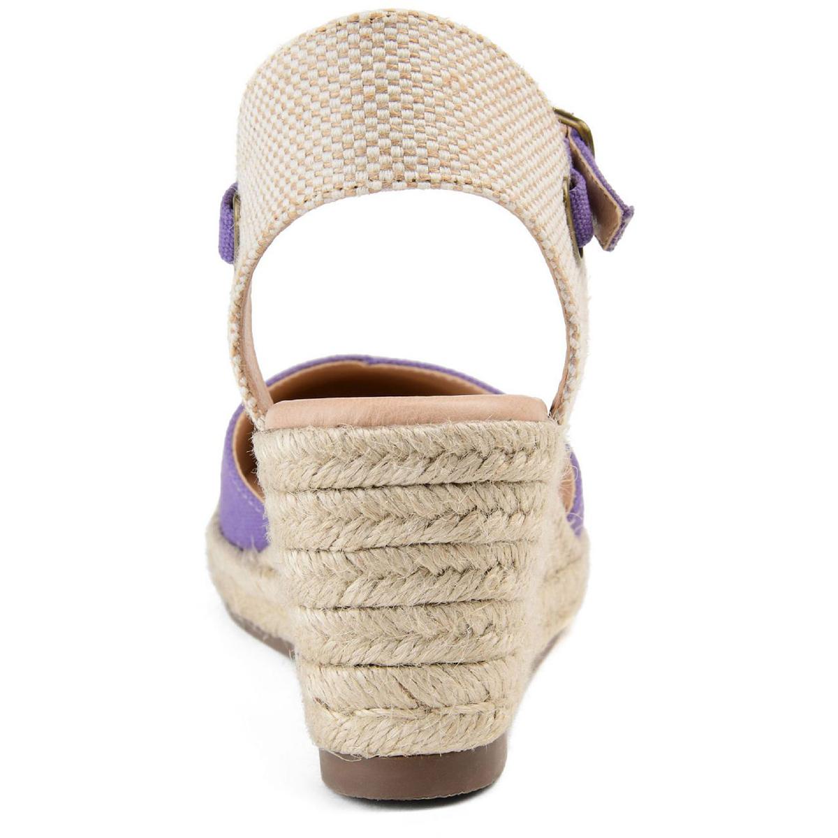 Journee Collection Womens Ashlyn Linen Ankle Strap Wedge Sandals Shoes BHFO 0710