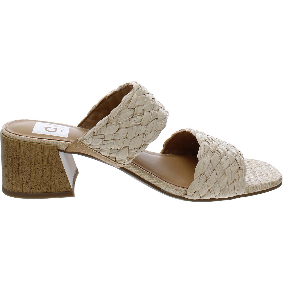 DV By Dolce Vita Womens Stacey Braided Slip On Block Heel Heels Shoes BHFO  3038