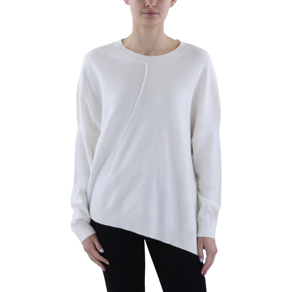 DKNY Womens Mixed-Stitch Asymmetric Cozy Pullover Top BHFO 5784