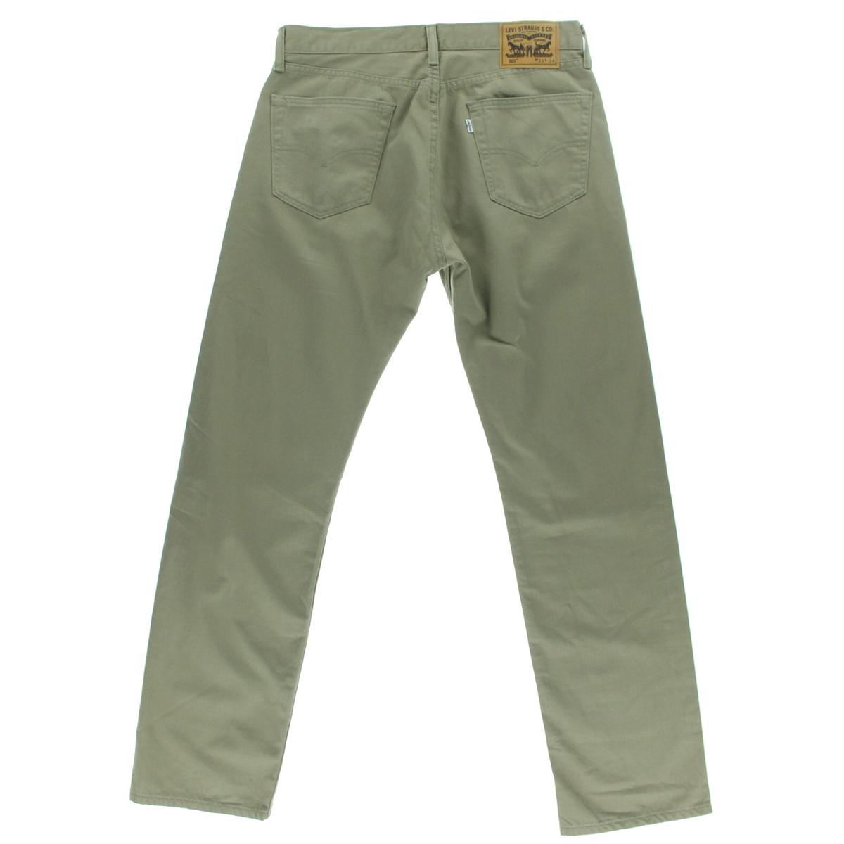 Levi's Mens 505 Tan Colored Regular Fit Straight Leg Jeans 29/30 BHFO ...