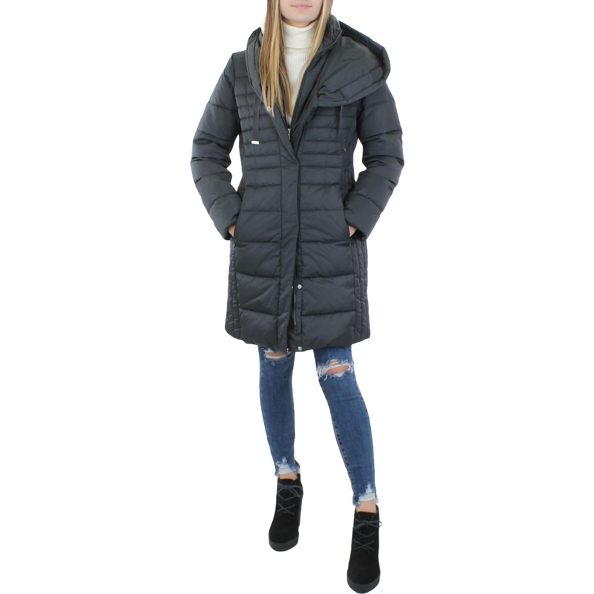 Tahari mia fitted puffer cheap coat